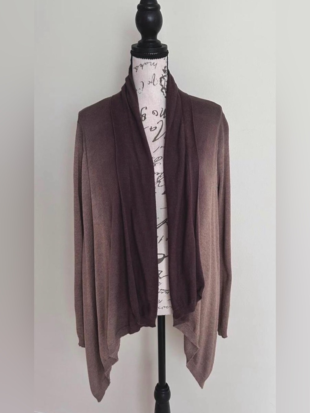 Chic Chocolate Brown Ombré Knit Open Cardigan (EUC)